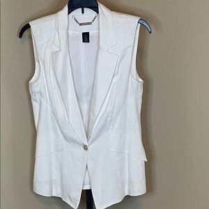 White House Black Market White Vest